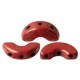 Les perles par Puca® Arcos beads Opaque coral red bronze 93200/15496